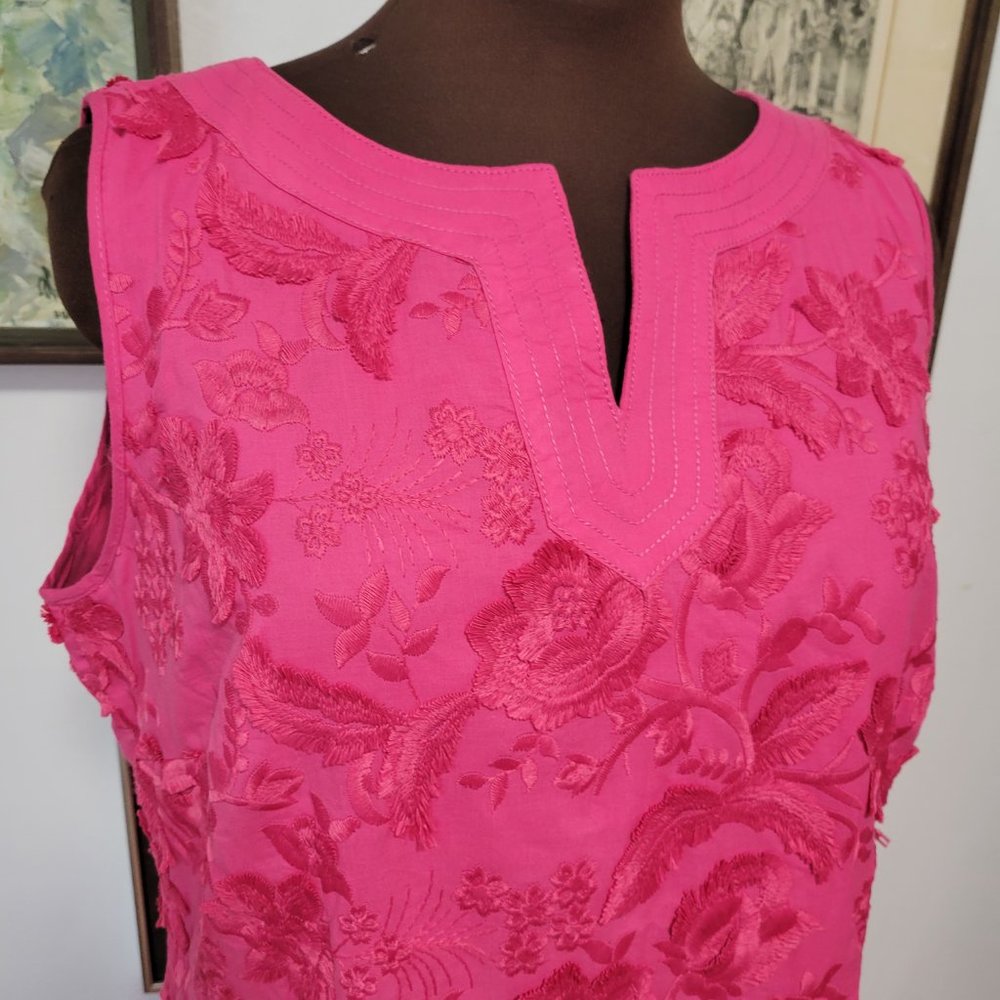 Talbots Pink Floral Midi Dress - Picture 6 of 7